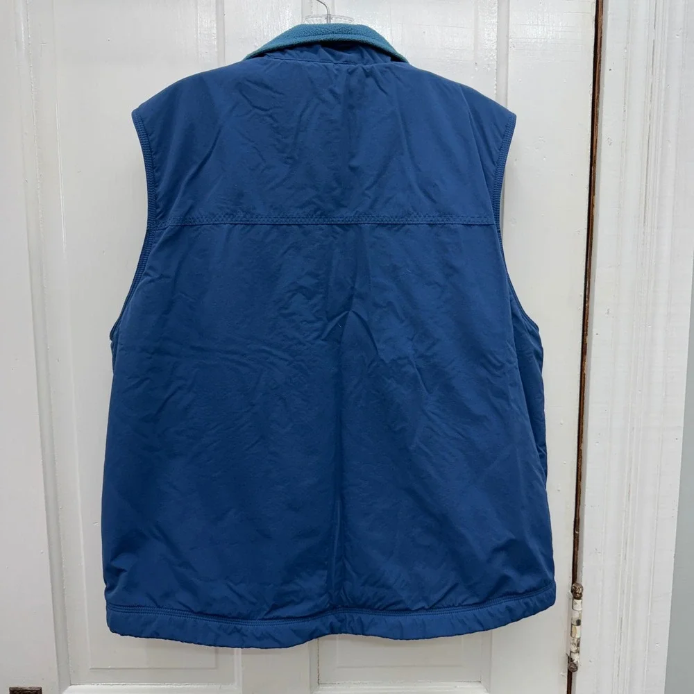 L.L. Bean blue fleece lined‎ vest men's large regular 0 BDR4